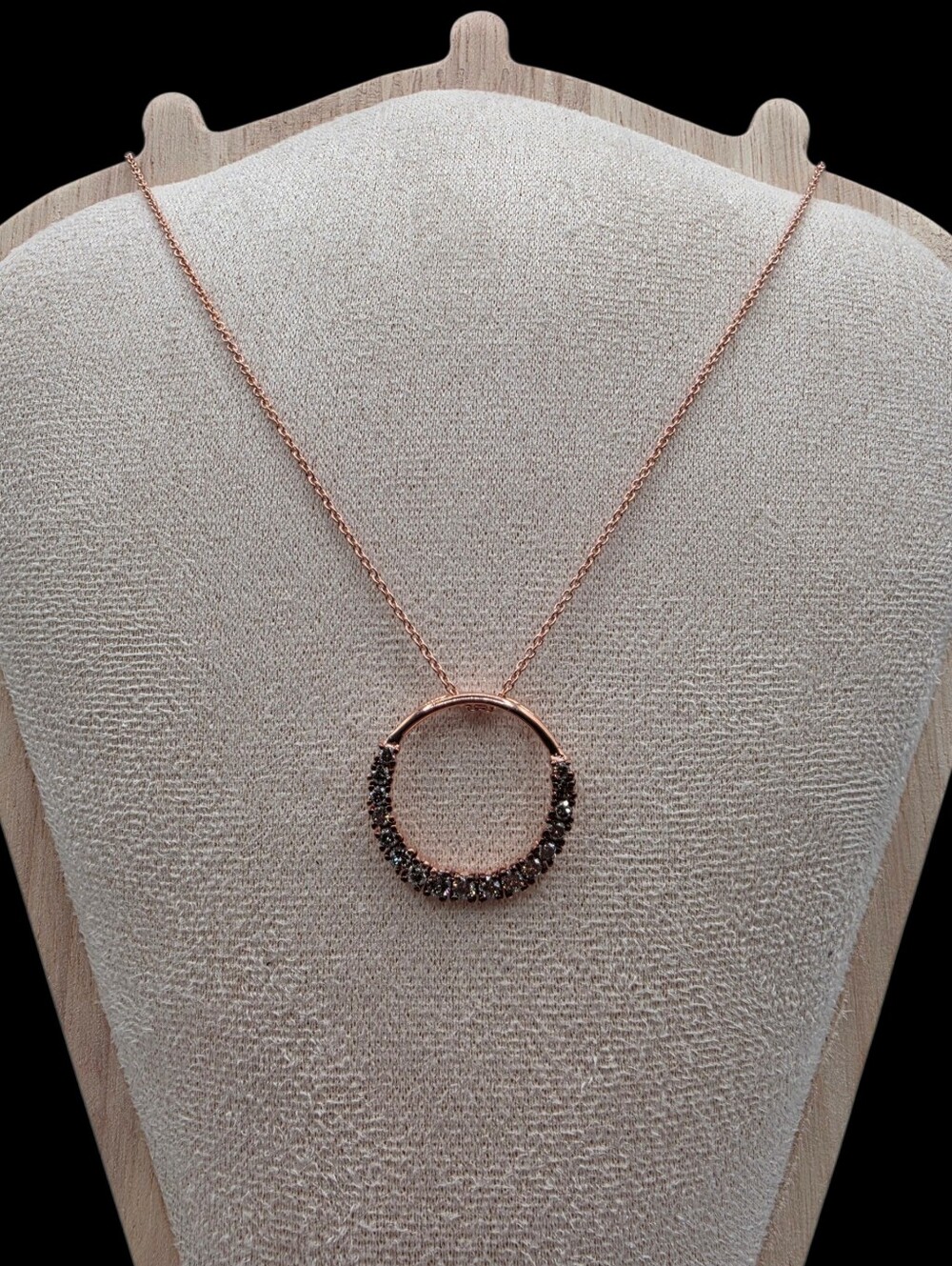 0.75 CTW Natural Champagne Diamond 14K Rose Gold Over 925 Sterling Silver - Picture 9 of 9